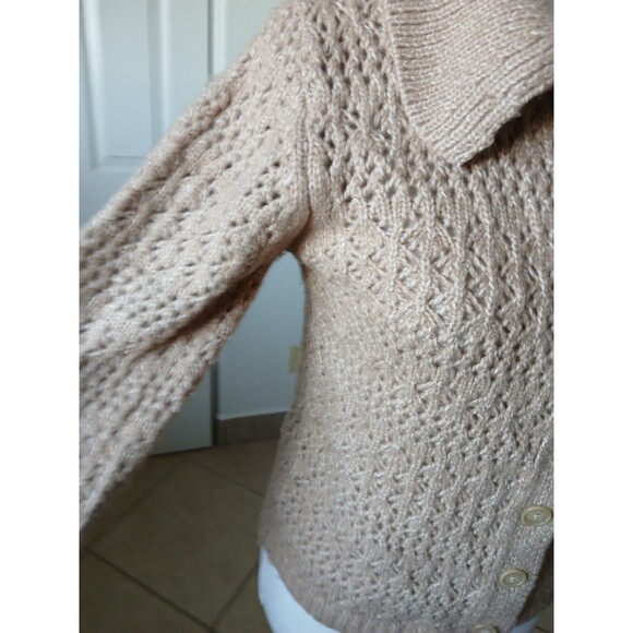 Joie Women’s Beige Knit Cardigan Sweater XS Button Up Collared Long Sleeve - Picture 7 of 16